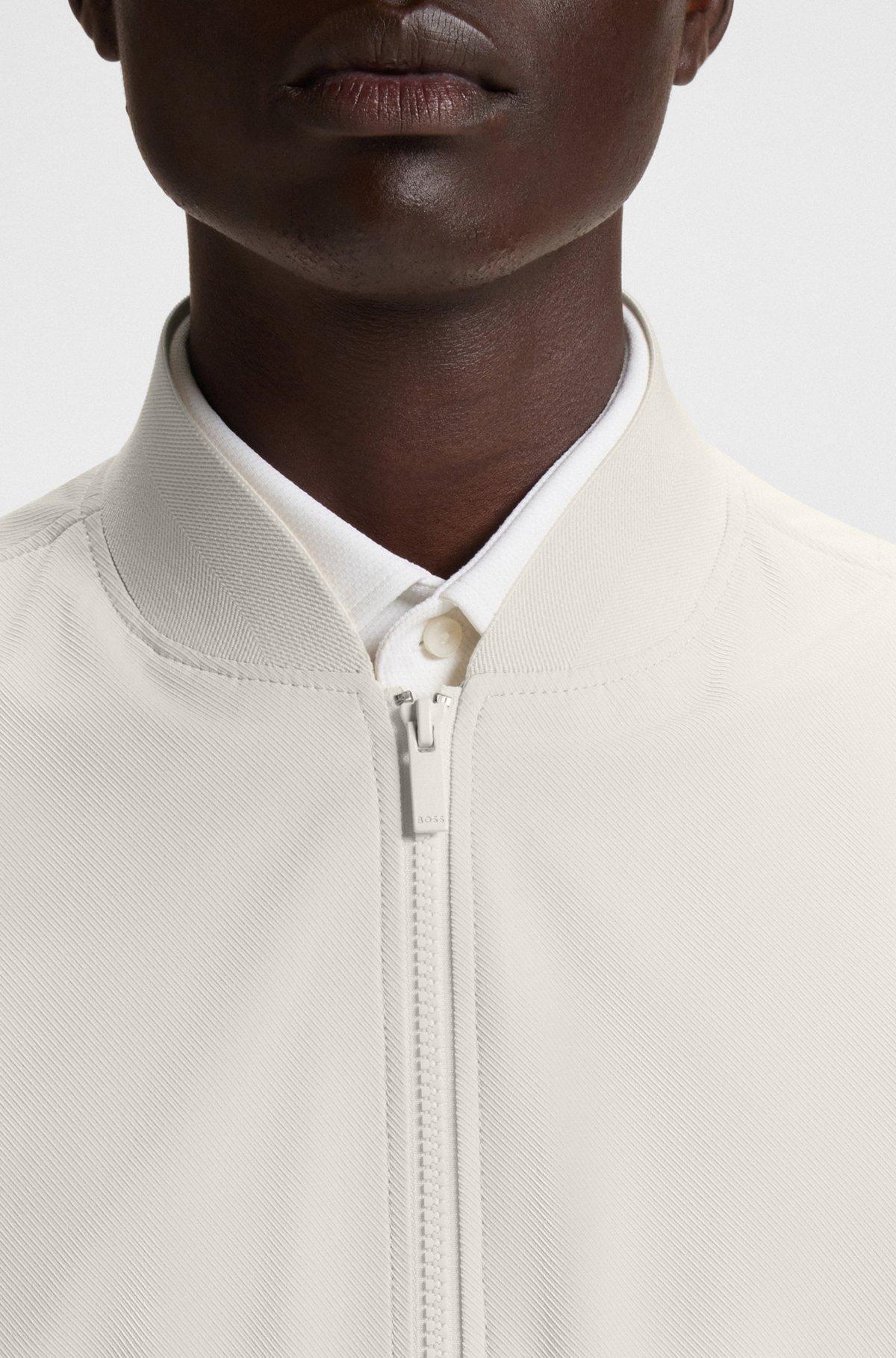 BOSS - Water-repellent jacket in performance-stretch fabric - White Product Image