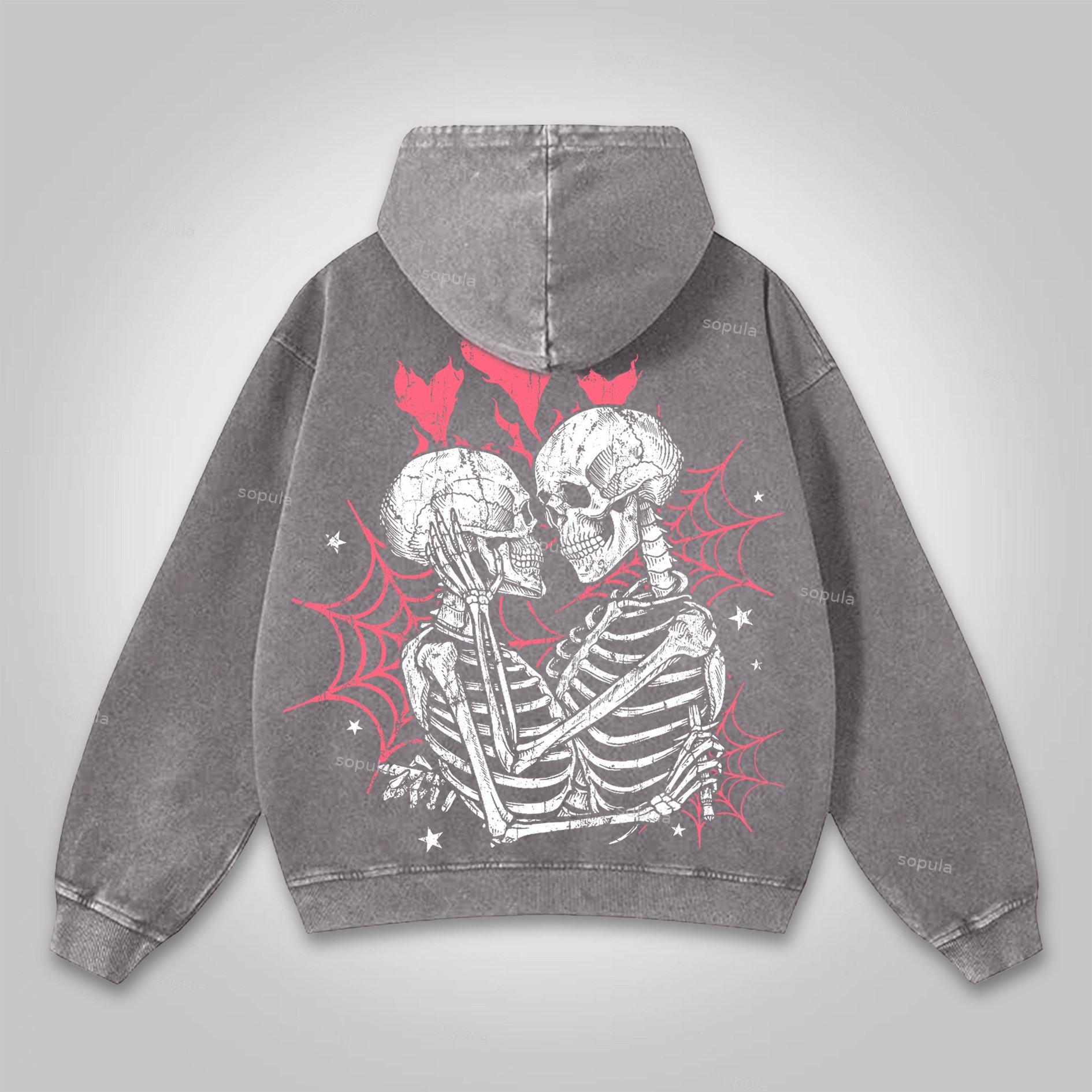 Til Death Do Us Part Graphic Washed Hoodie Product Image