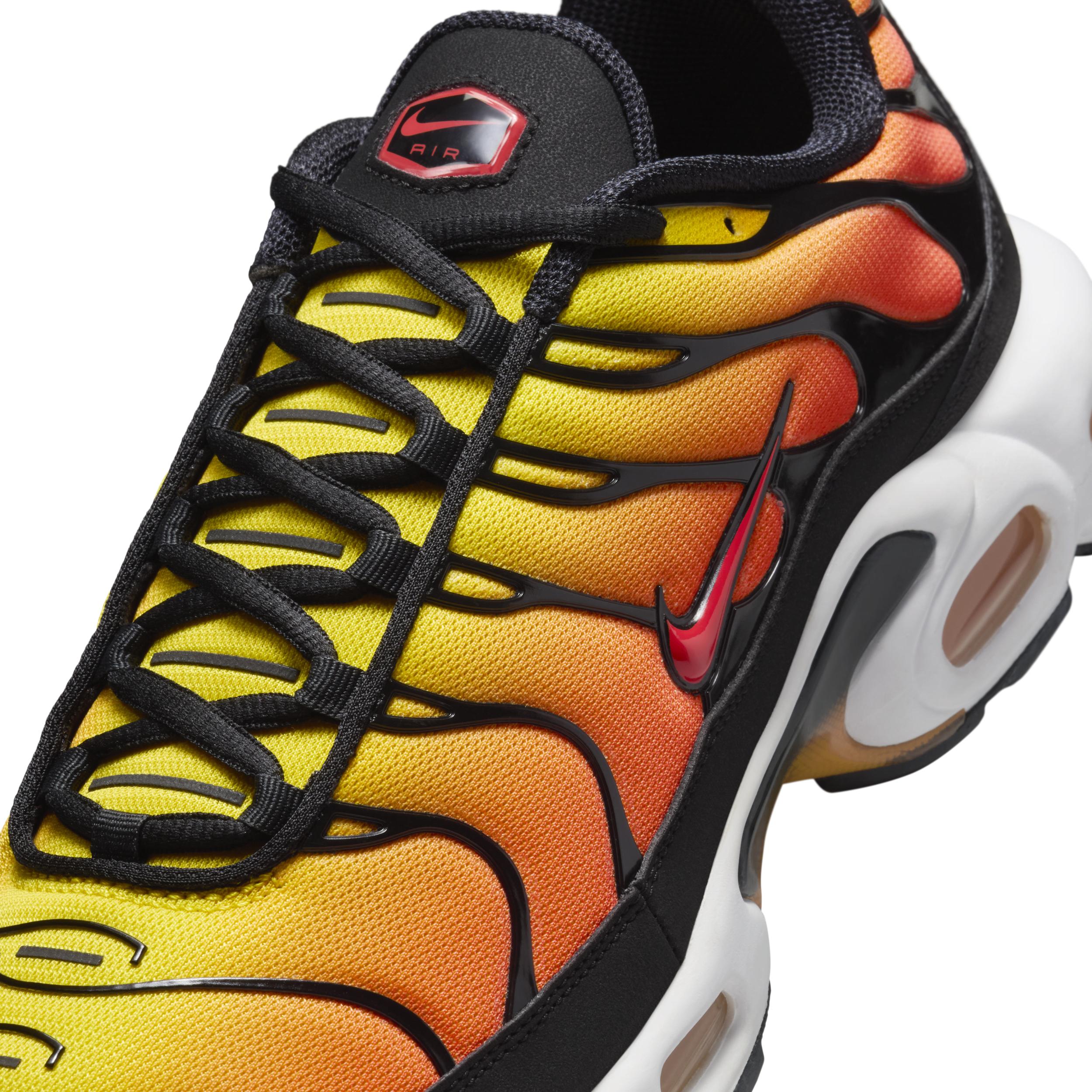 Nike Mens Nike Air Max Plus Sunset - Mens Running Shoes Black/Orange/Red Product Image