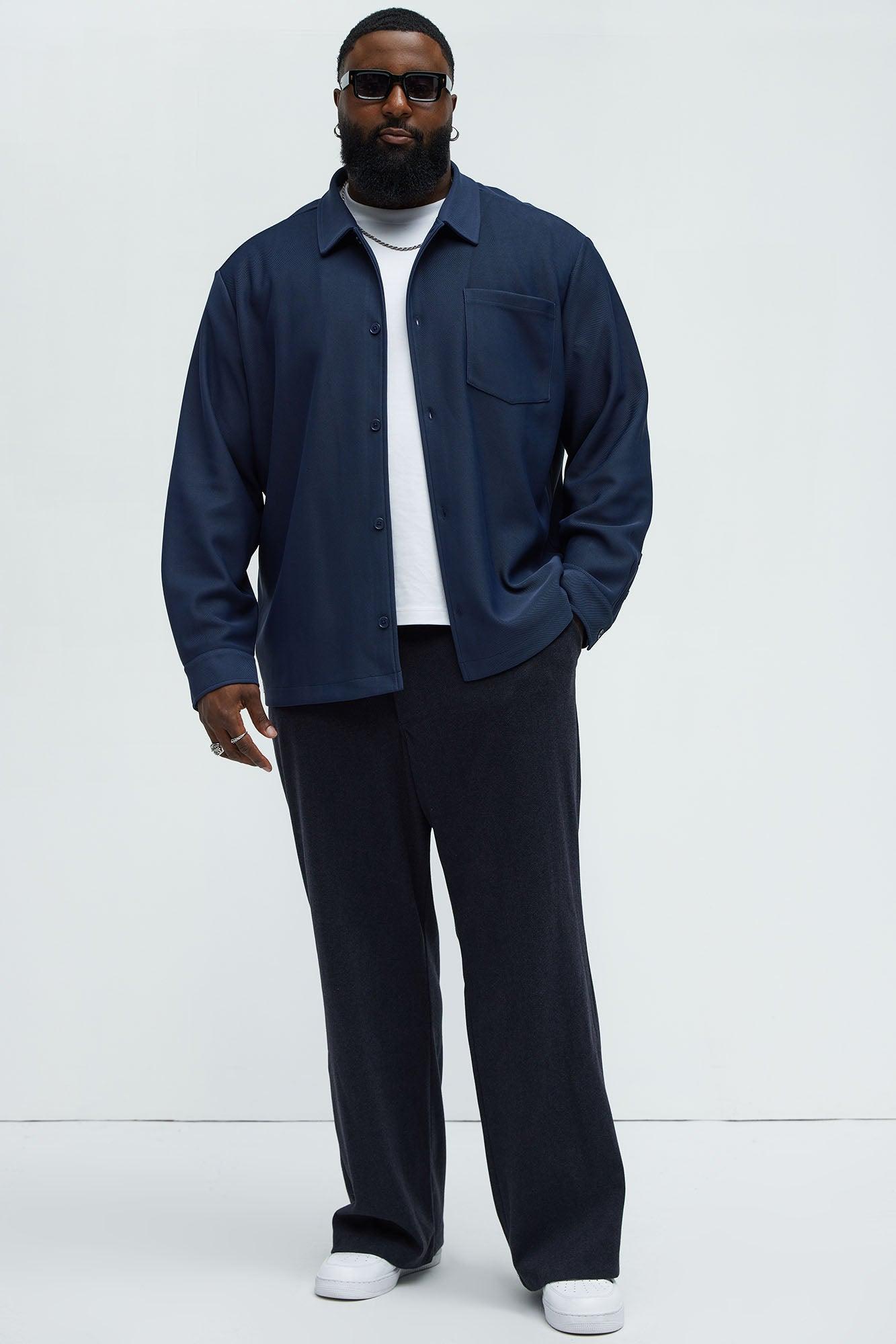 Summer Bummer Straight Trousers - Navy Product Image