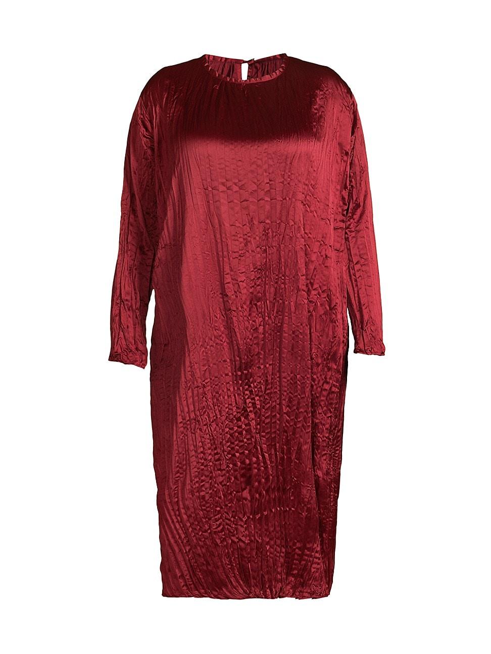 Womens Lynda Reversible Satin Pleated Dress Product Image