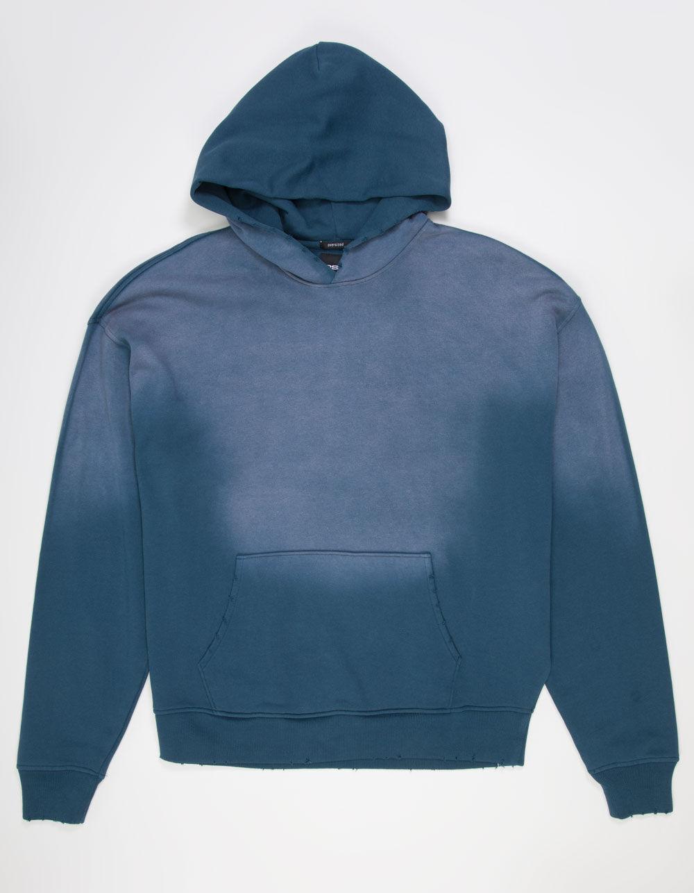 RSQ Mens Faded Oversized Hoodie - BLUE Product Image