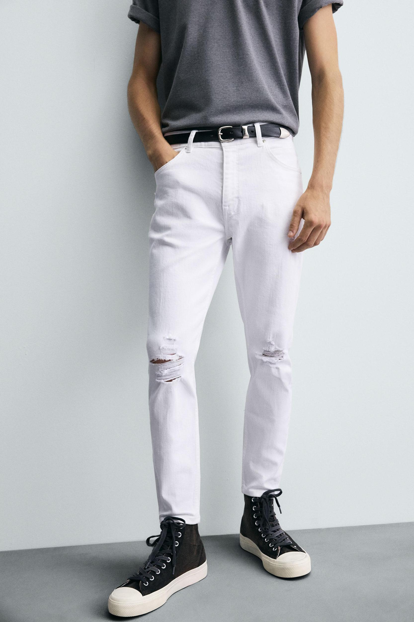 RIPPED SKINNY FIT JEANS Product Image