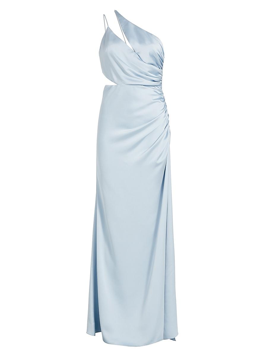 Womens Kaydence Satin One-Shoulder Gown Product Image