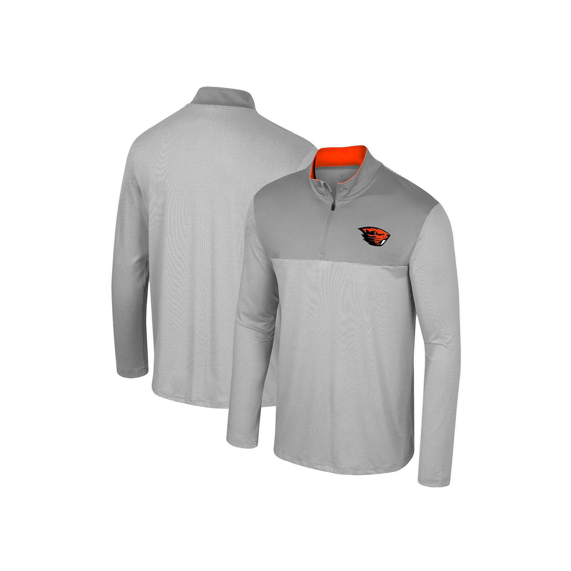 Men's Colosseum Gray Oregon State Beavers Tuck Quarter-Zip Top,  Product Image