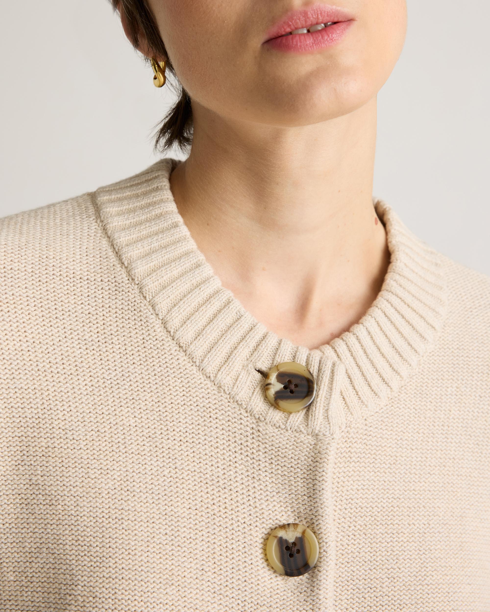 Quince | Women's Cropped Cardigan Sweater Size XL, Organic Cotton Product Image