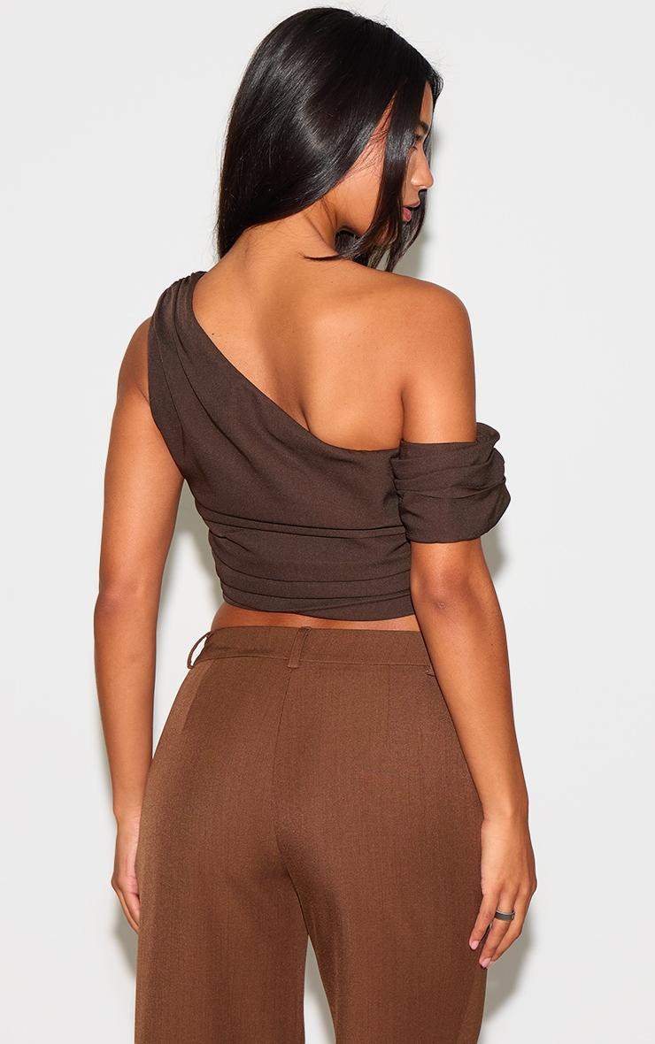 Chocolate Woven Drape Corset Product Image