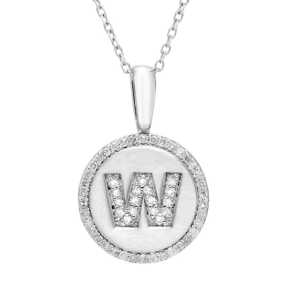 It's Personal Sterling Silver & Diamond Accent Initial Pendant Necklace, Women's,  Product Image