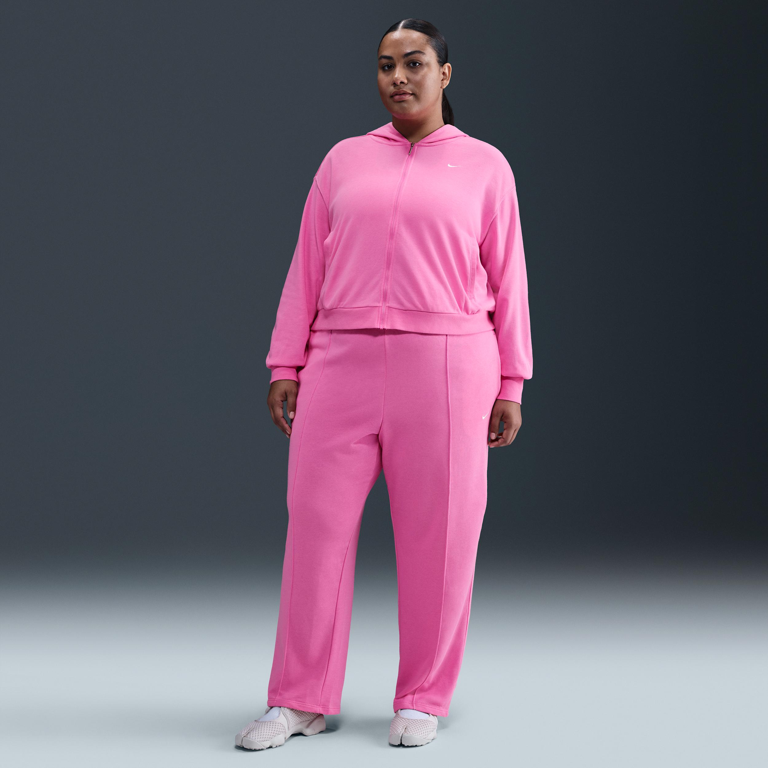Nike Sportswear Chill Terry Women's Mid-Rise French Terry Open-Hem Sweatpants (Plus Size) Product Image