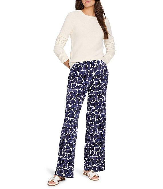 NIC + ZOE Knit Geo Pebble Wide Leg Pant Product Image