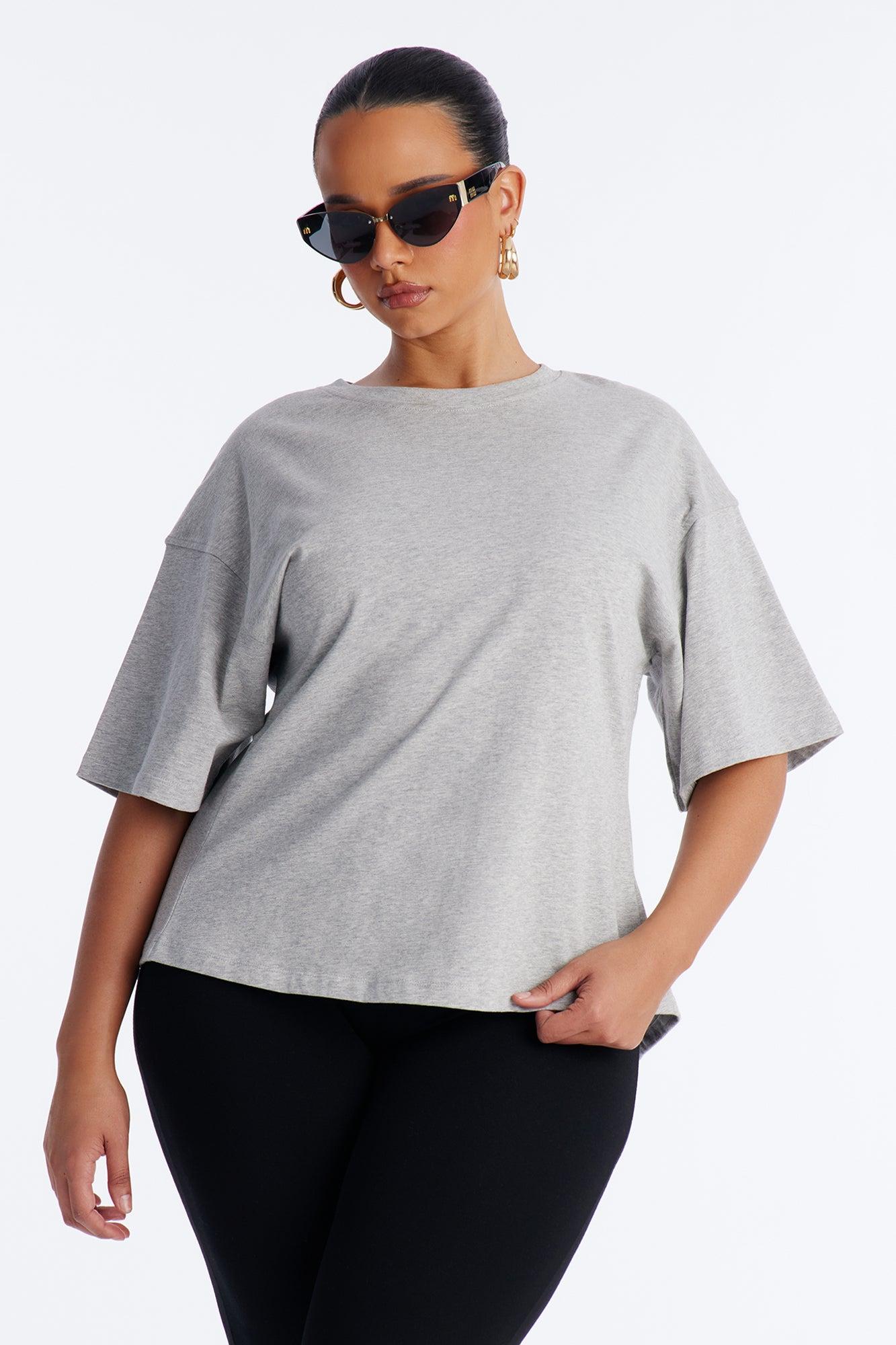 Jayden Fitted T-Shirt - Heather Grey Female Product Image