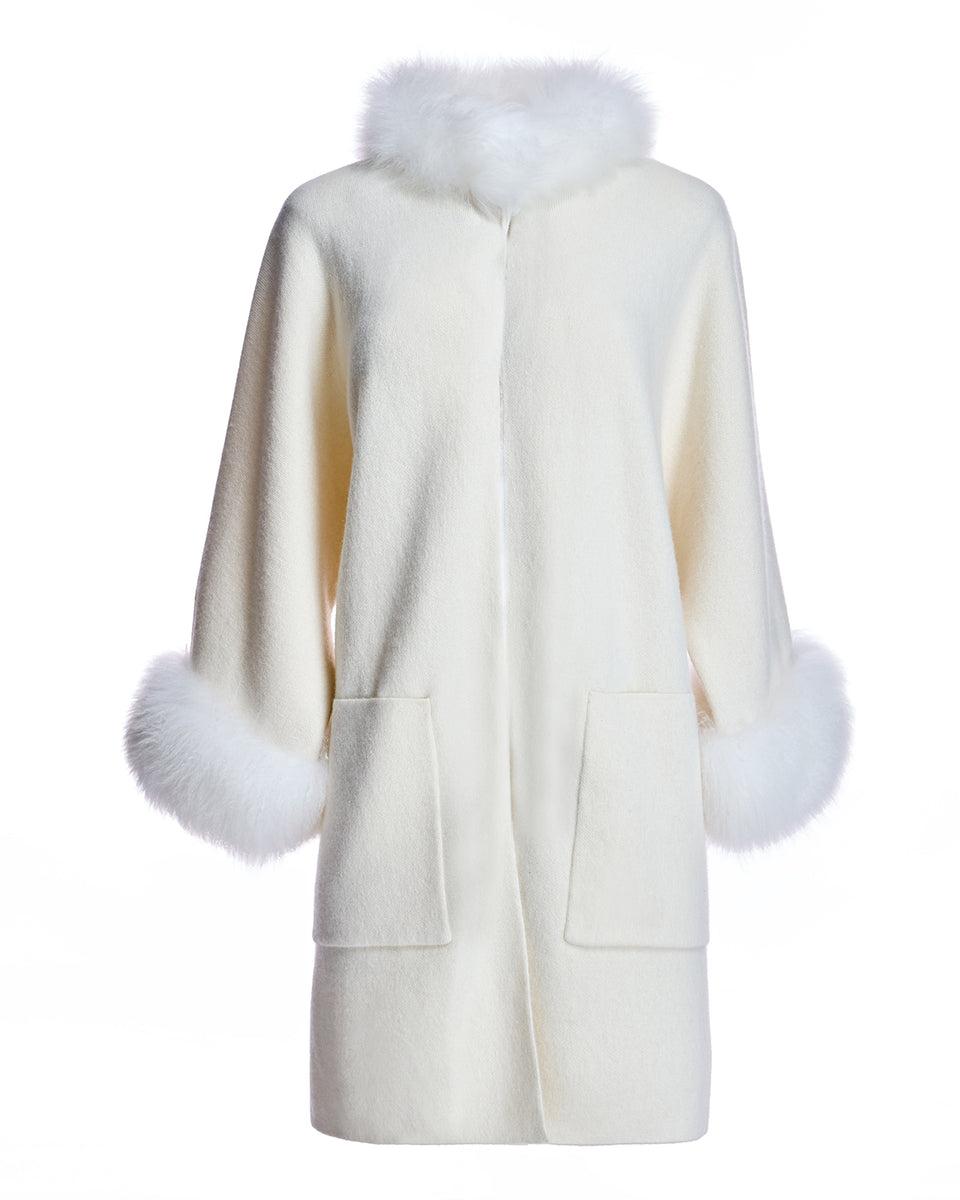 Cashmere Kimono with Cashmere Goat Trim Product Image