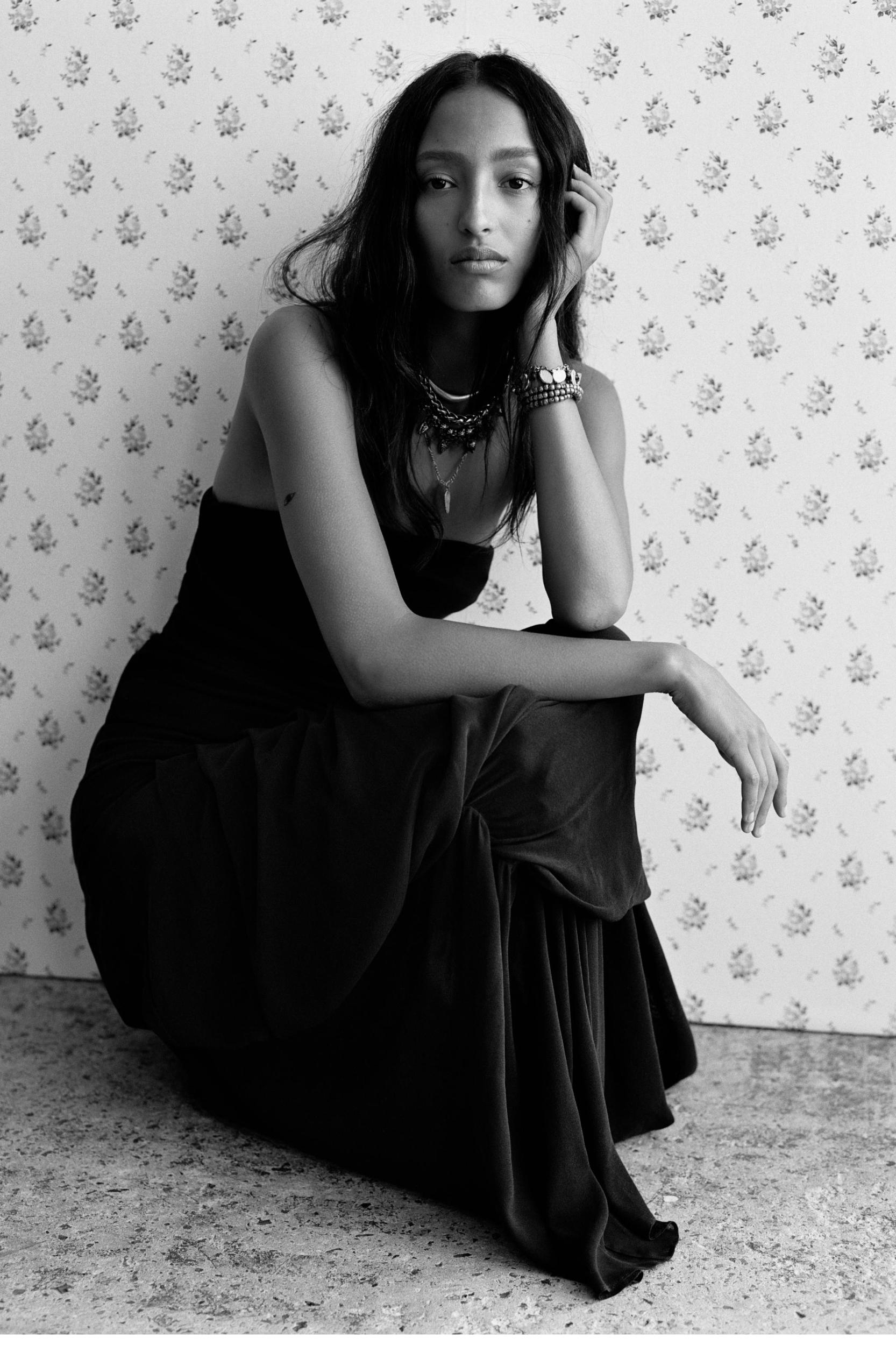 LIMITED EDITION DRAPED STRAPLESS LONG DRESS Product Image