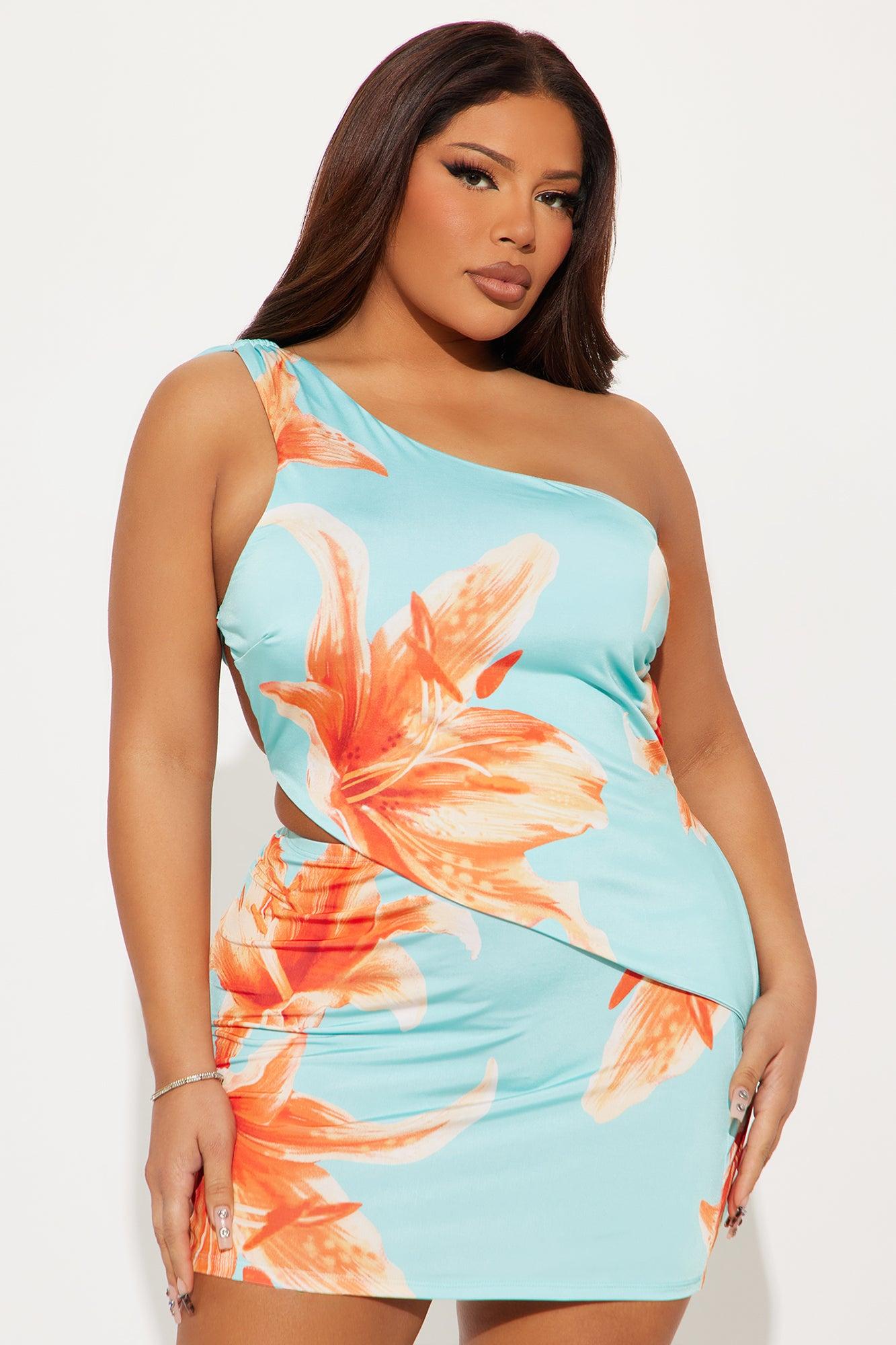 Sunny Days Floral Mini Skirt Set - Turquoise Product Image