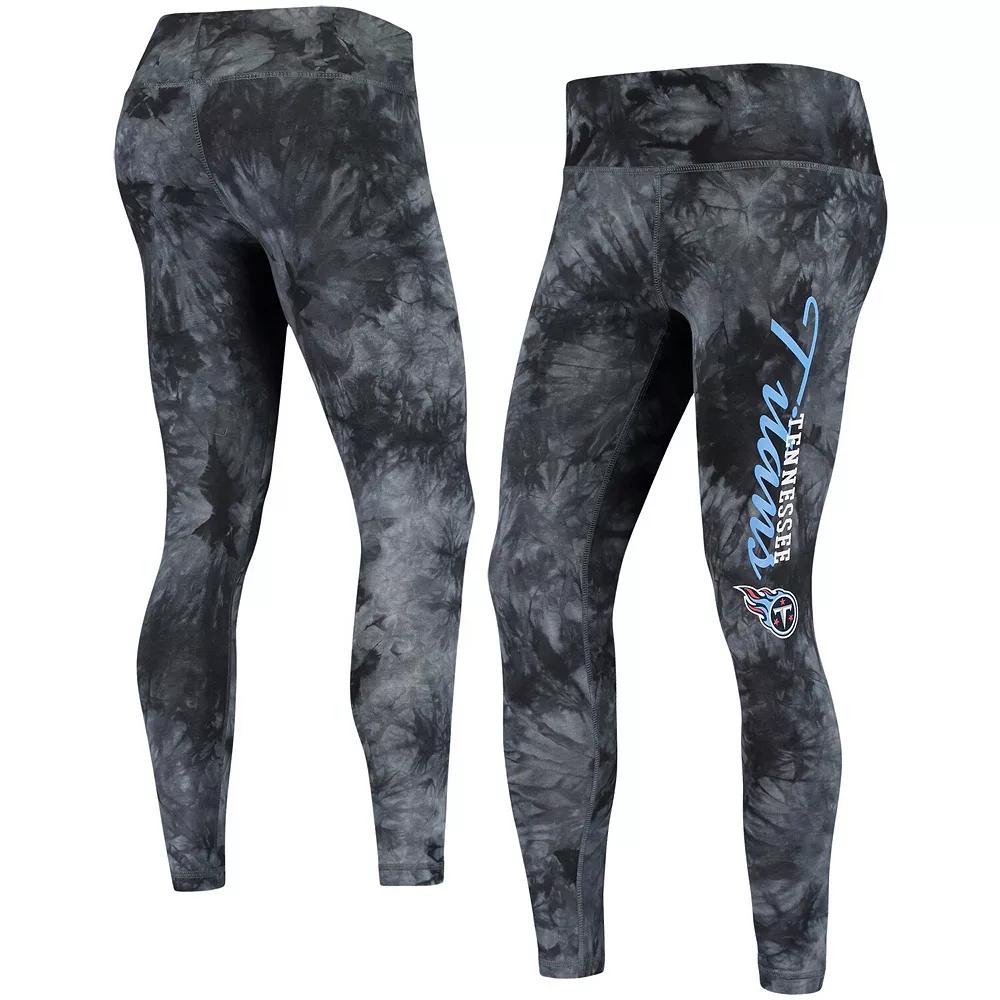 Women's Concepts Sport Black Tennessee Titans Burst Tie-Dye Leggings, Size: Small Product Image