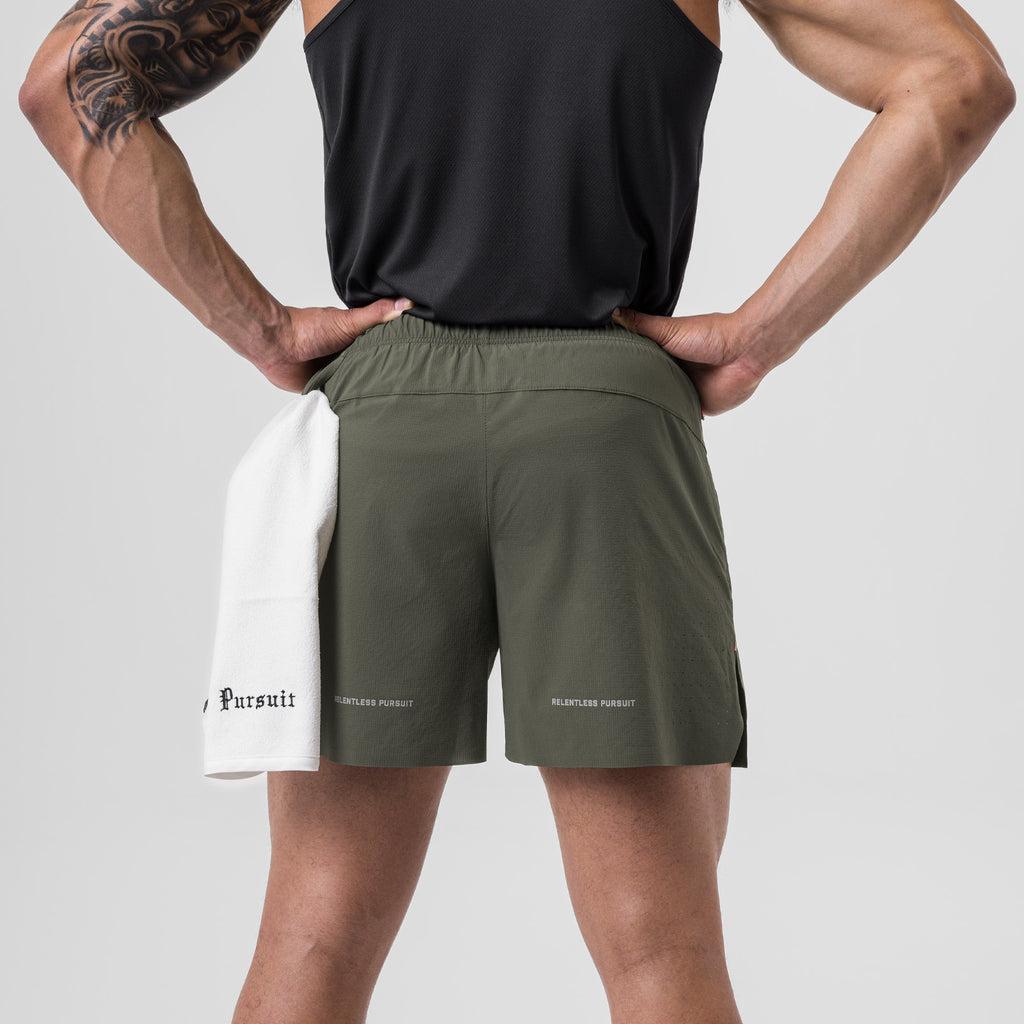 0737. Ripstop 6" Perforated Short - Olive Male Product Image