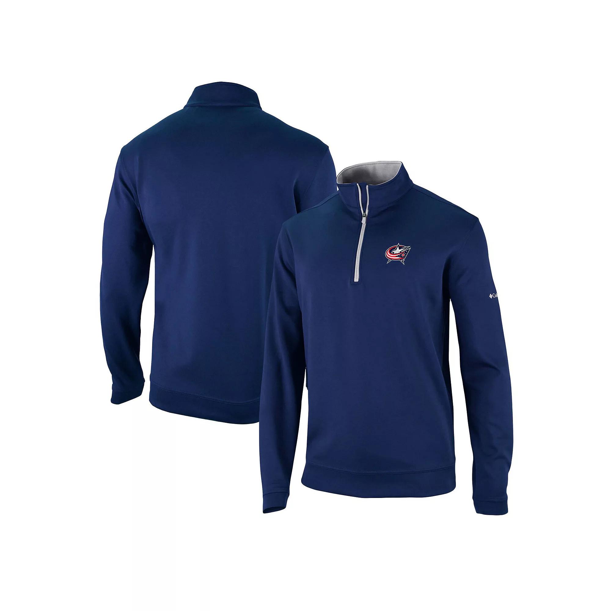 Men's Columbia Navy Columbus Blue Jackets Wickham Hills Omni-Wick Quarter-Zip Jacket, Size: Medium Product Image