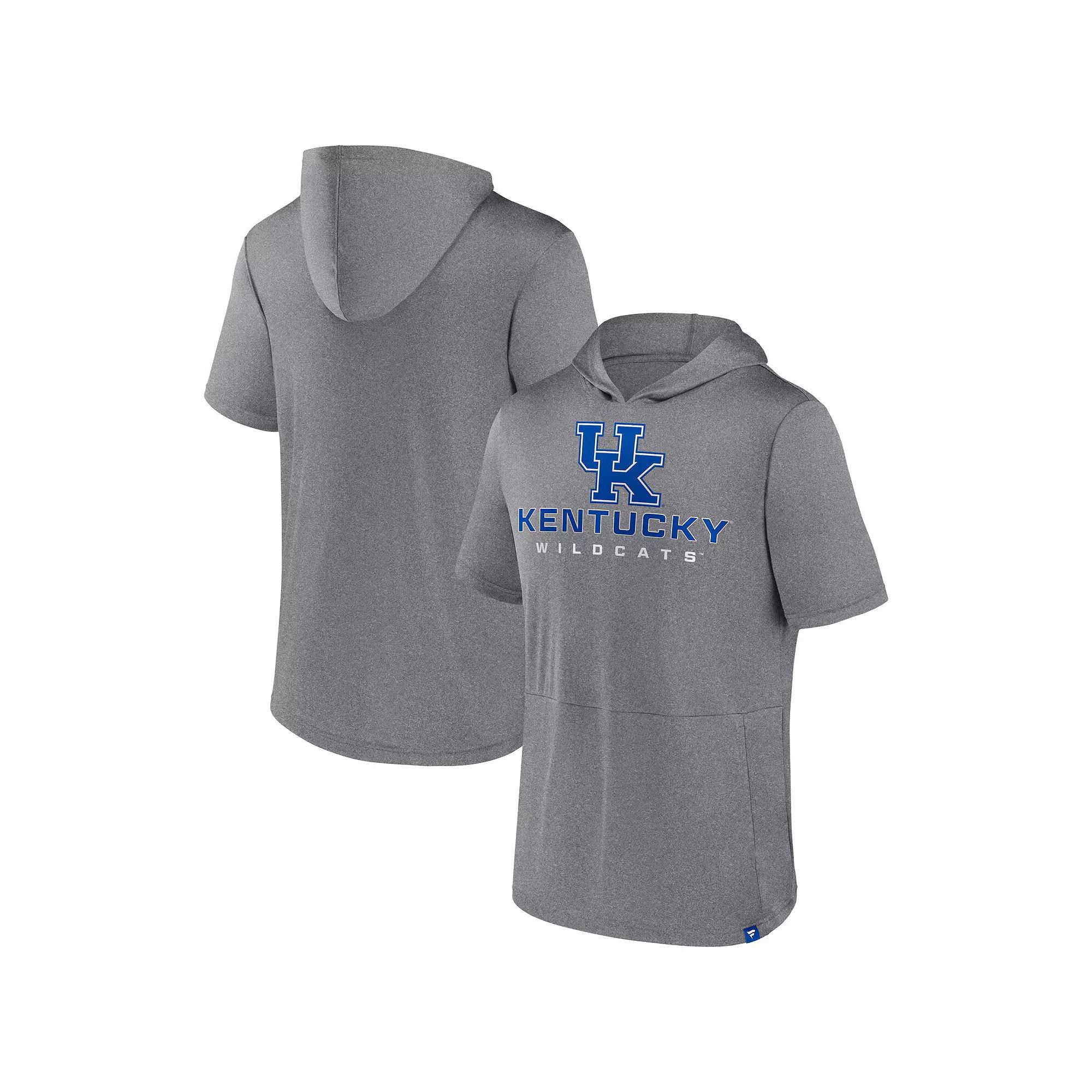 Men's Fanatics Branded Heather Gray Texas Tech Red Raiders Modern Stack Hoodie T-Shirt, Size: Large, Grey Product Image