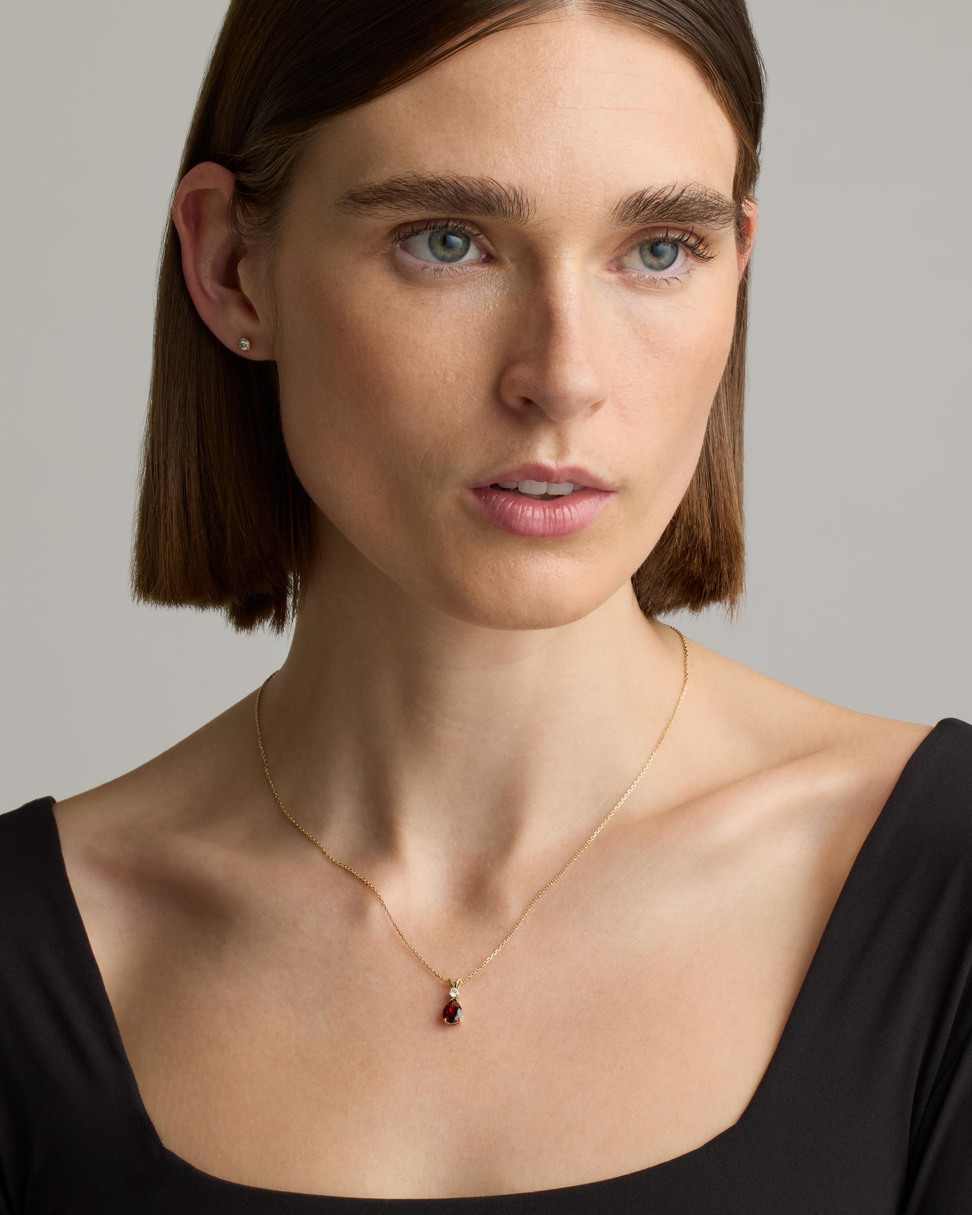 Quince | Women's 14K Gold Diamond & Semi-Precious Gemstone Drop Necklace Product Image