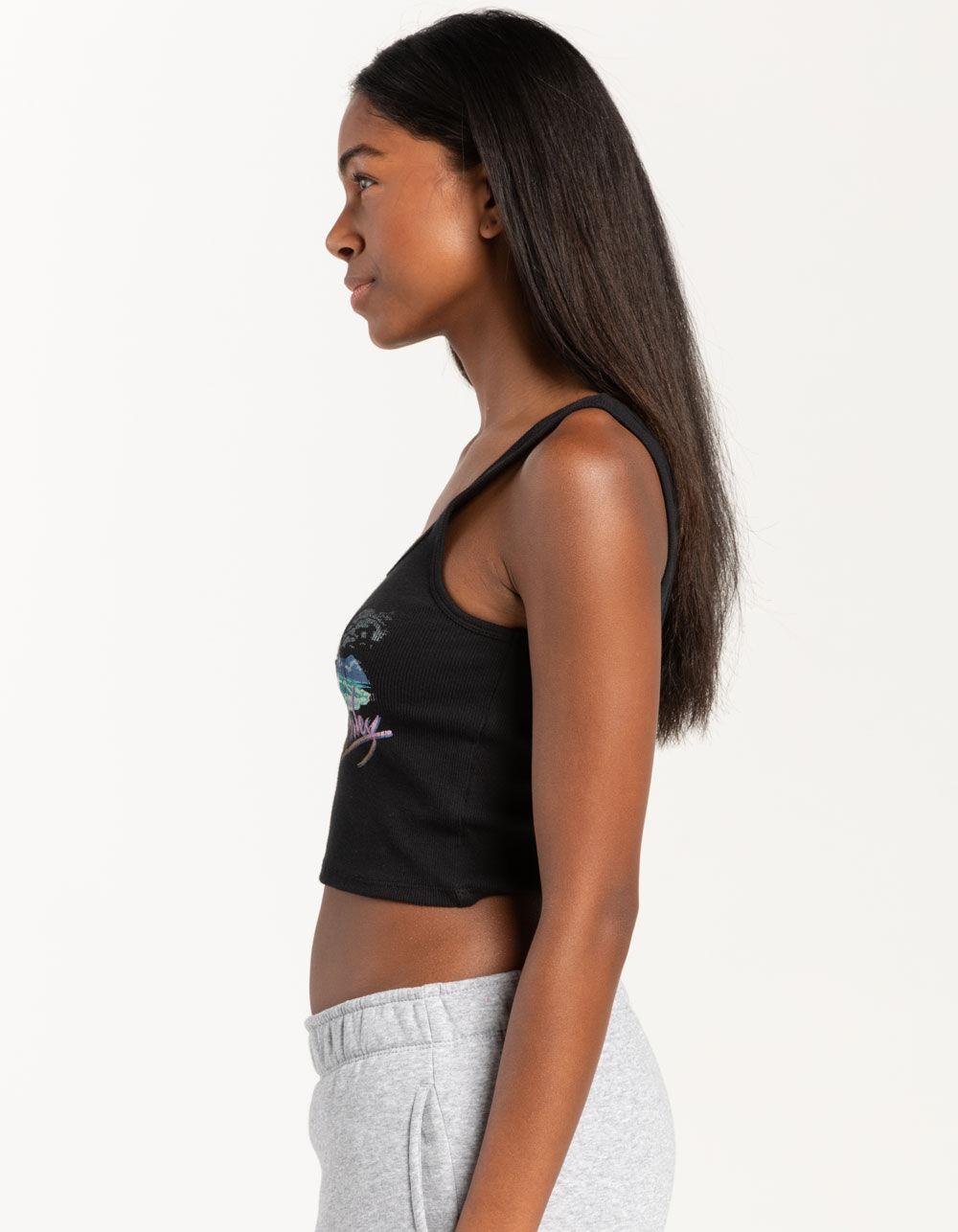 HURLEY Lofi Womens Crop Tank Top - BLACK Product Image
