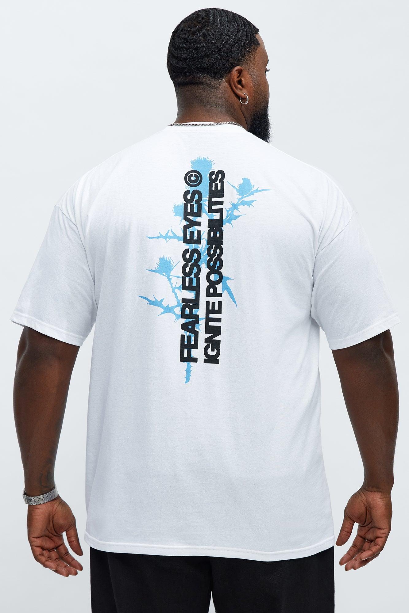 Fearless Eyes Short Sleeve Tee - White Male Product Image