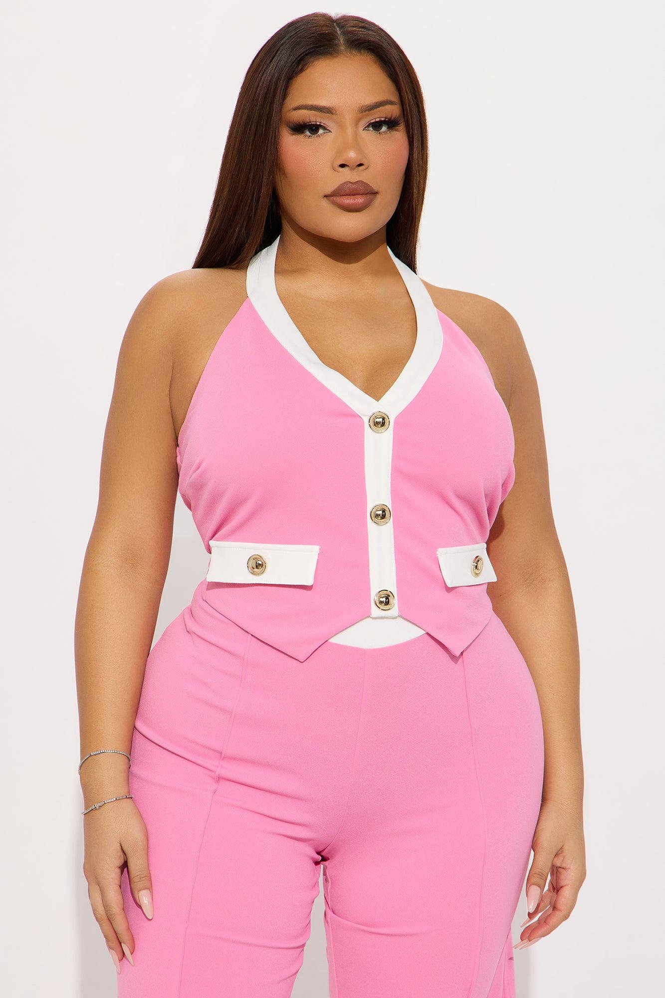 The Viola Vest And Pant Set - Pink/combo Product Image