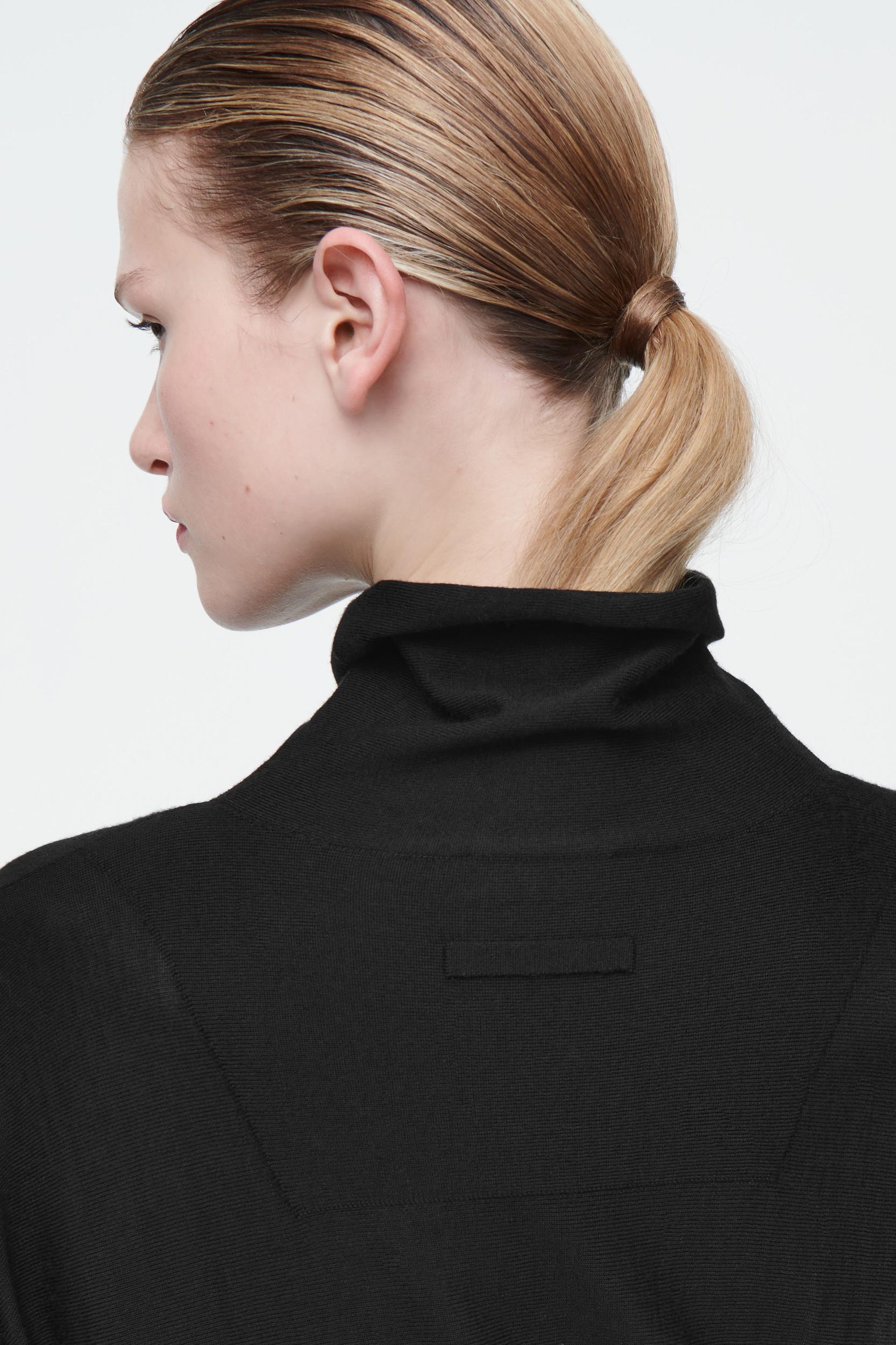 THE FUNNEL-NECK MERINO WOOL DRESS Product Image