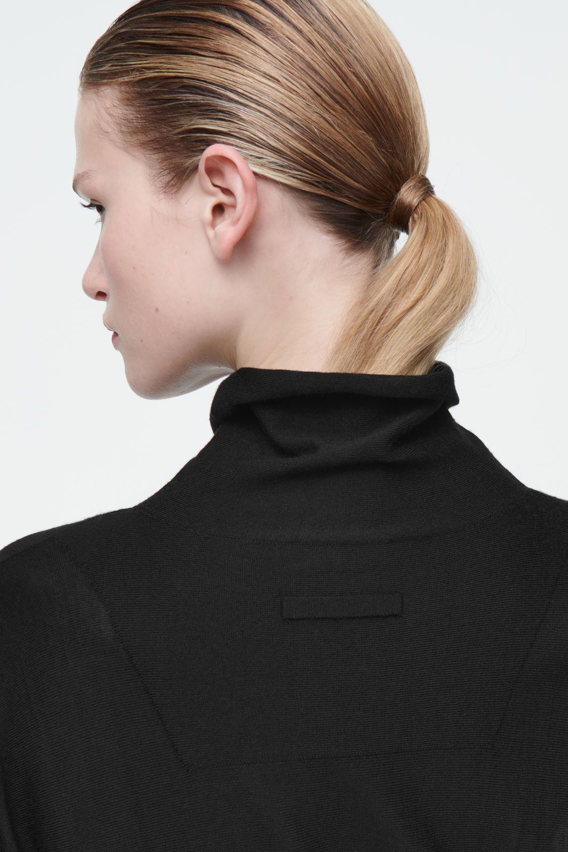 THE FUNNEL-NECK MERINO WOOL DRESS Product Image