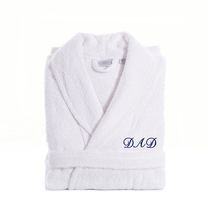 Linum Home Textiles "Dad" Embroidered Cotton Terry Bathrobe, Men's,  Product Image
