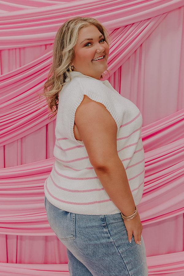Sweet Treat Stripe Sweater Top Curves Product Image
