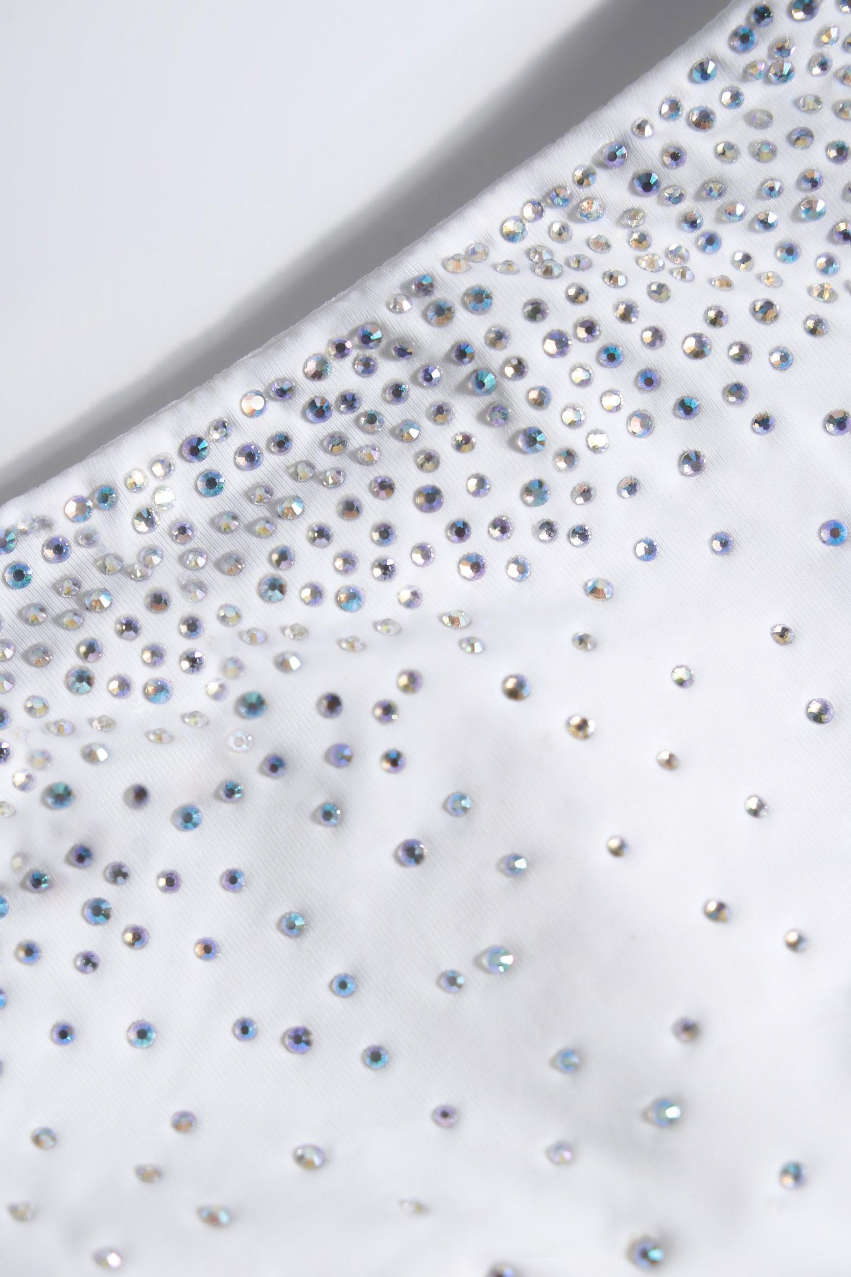 Embellished Cut-Out Swimsuit in White Product Image