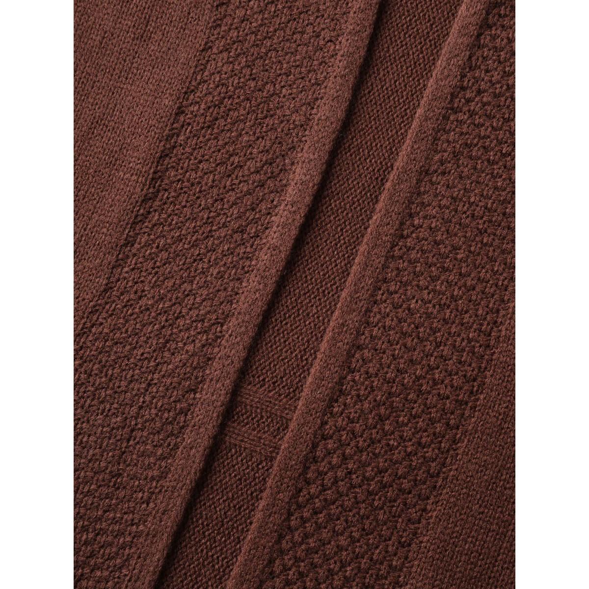 Plus Size Irregular Hem Sleeveless Tassel Cardigan Browncoffeecolor Women Boho Loose Sleeveless Vacation Cardigans BloomChic 18-20/2X Product Image