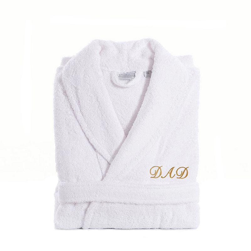 Linum Home Textiles "Dad" Embroidered Cotton Terry Bathrobe, Men's,  Product Image