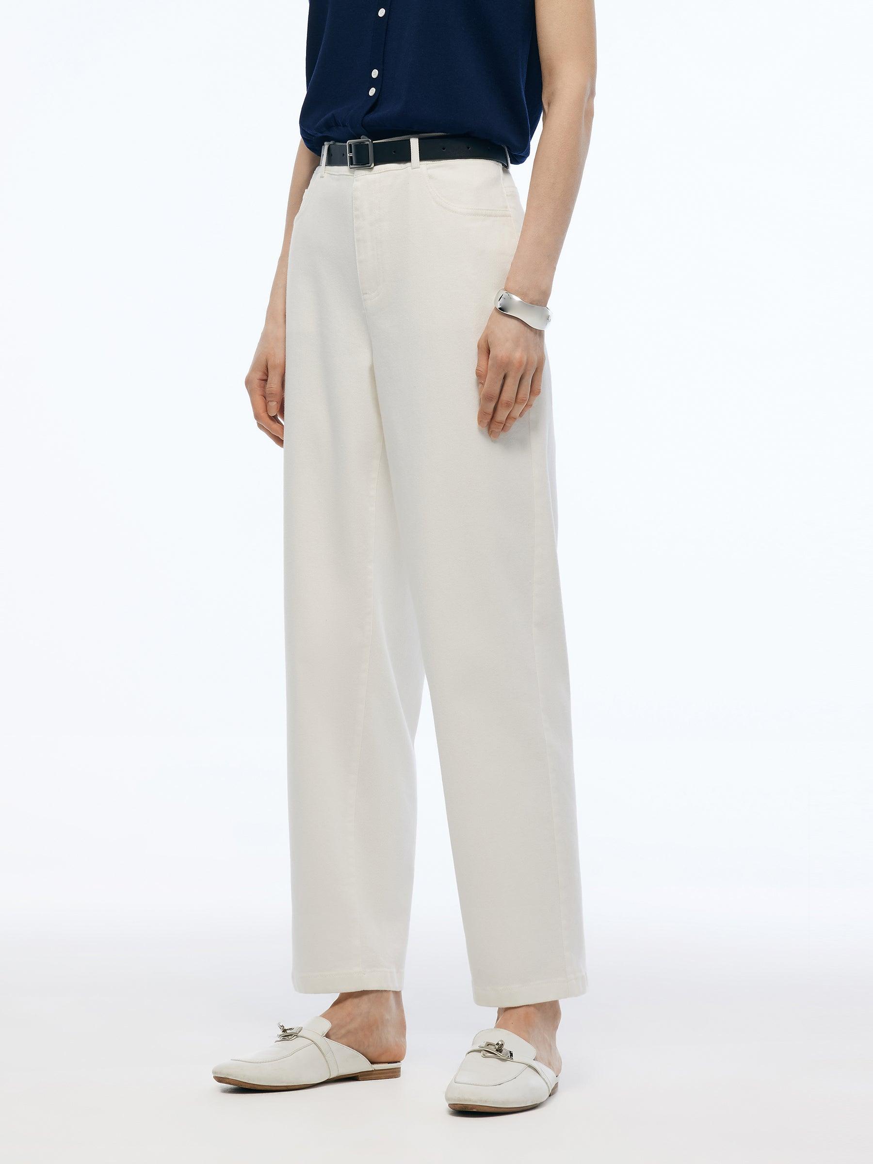 Denim Stretch Women Ankle Length Jeans With Belt Product Image