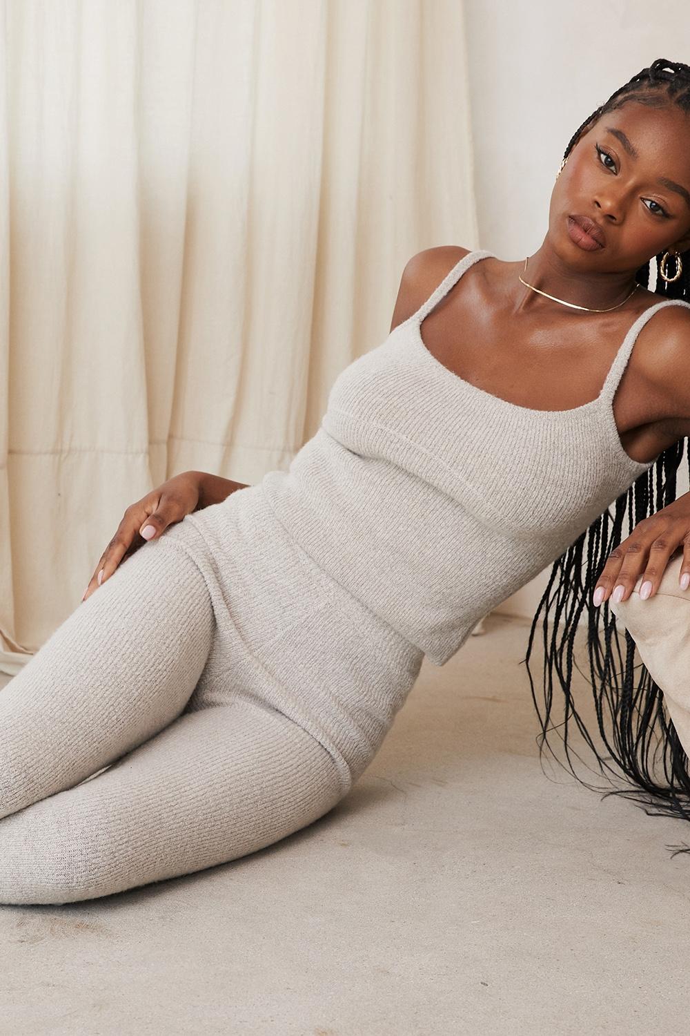 Sydney  opal ribbed knit leggings - sale Product Image