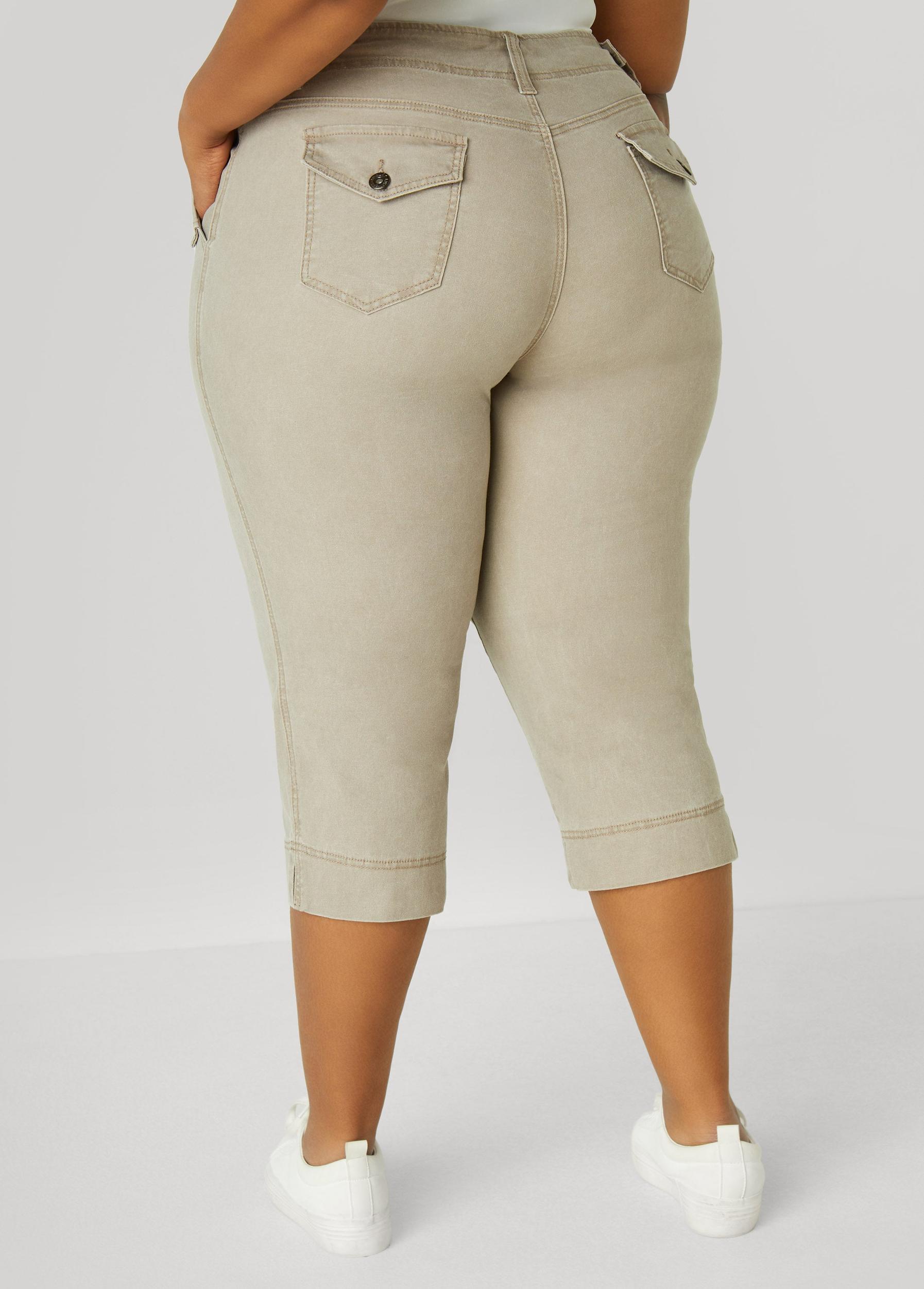 Seam Detailed Denim Capris Product Image