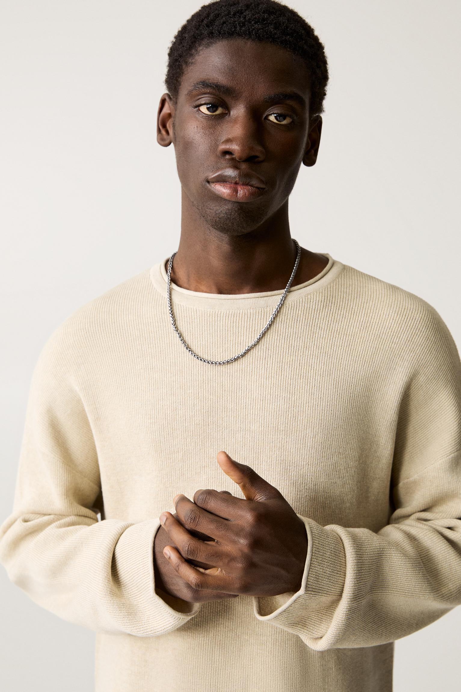 Faded raw edge sweater Product Image