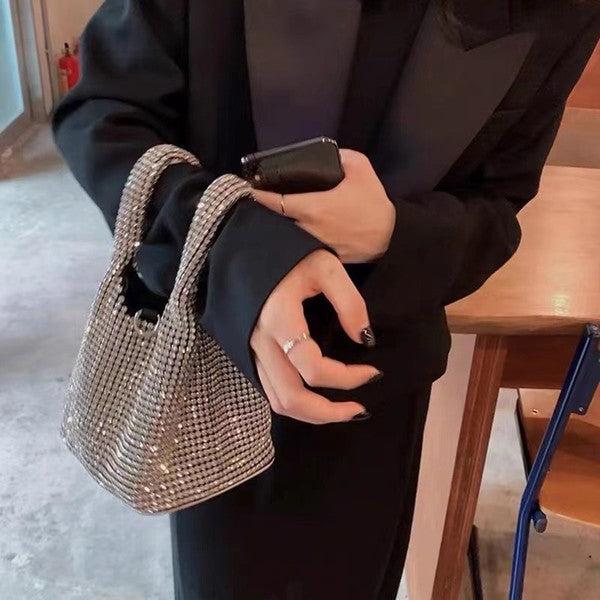 Full Diamond Bag Bucket Rhinestone Chain Purse Product Image