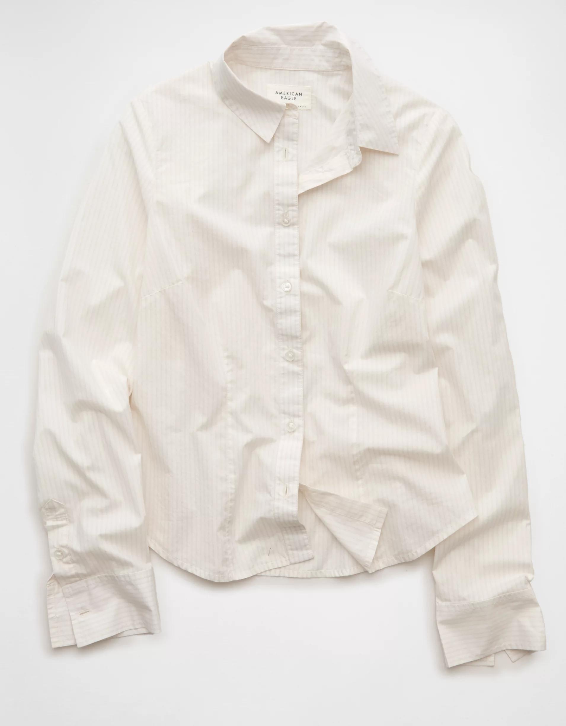 AE Fitted Poplin Button-Up Shirt Product Image
