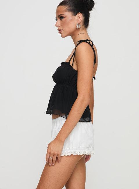 Rhubarb Lace Shorts White Product Image