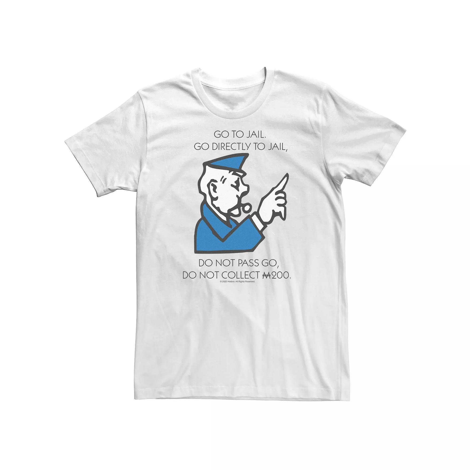 Big & Tall Monopoly Go Directly To Jail Tee, Men's,  Product Image