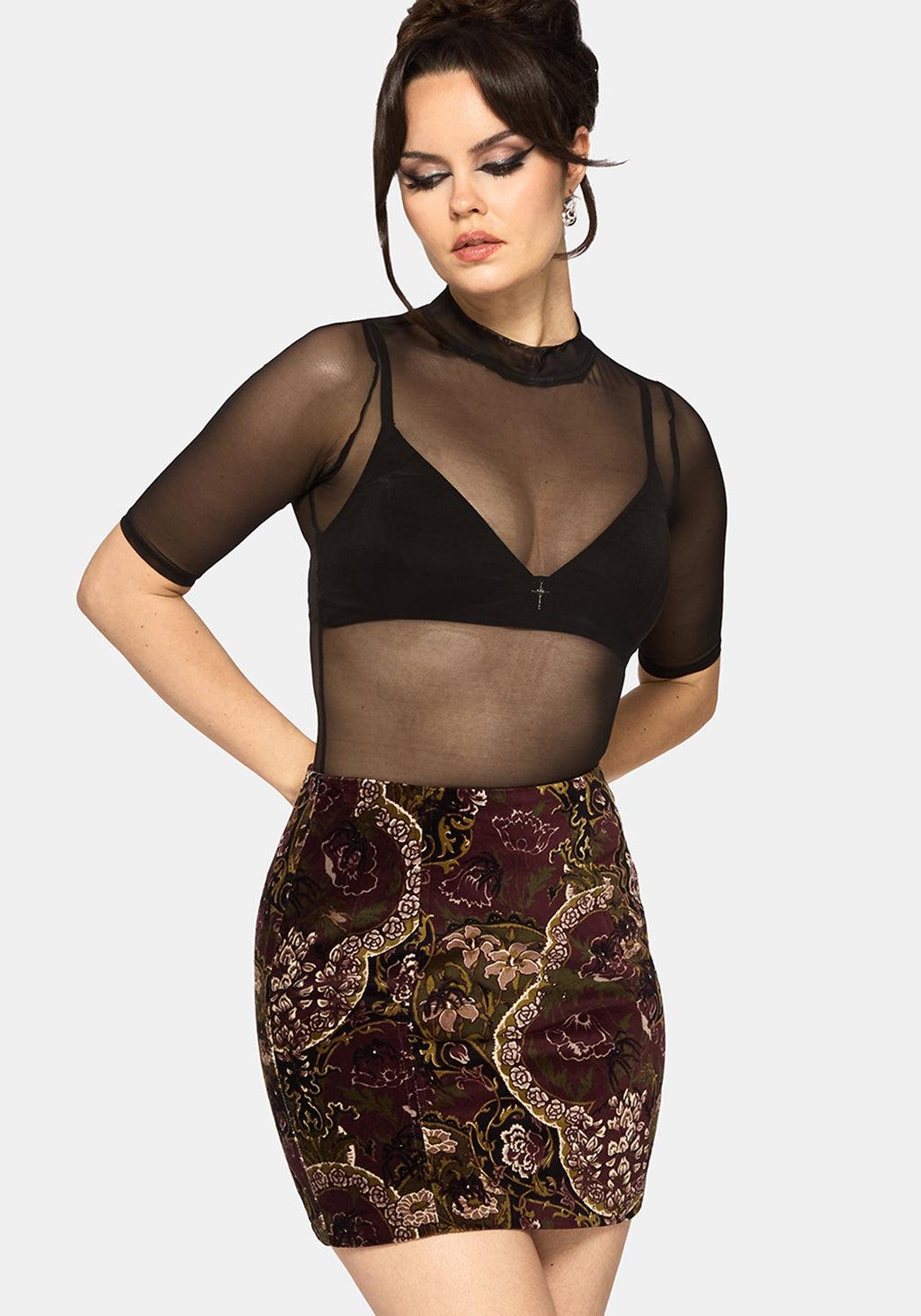Effie Baroque Mini Shift Skirt Product Image