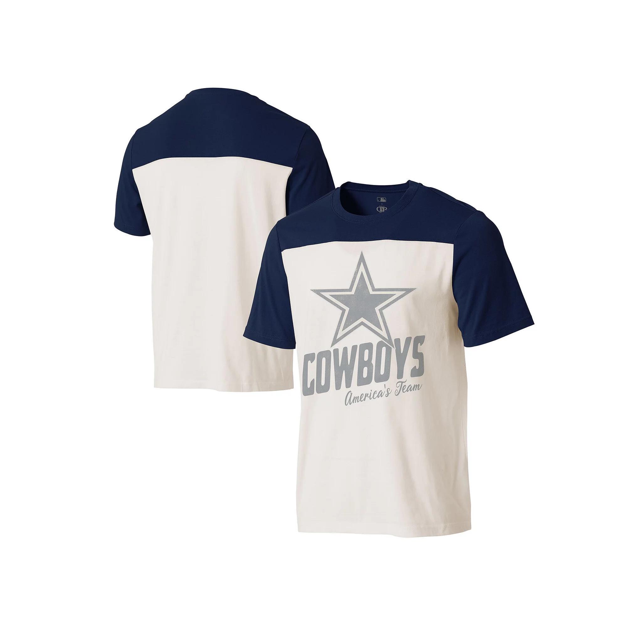 Men's NFL x Darius Rucker Collection by Fanatics White Dallas Cowboys Colorblocked T-Shirt, Size: Small Product Image