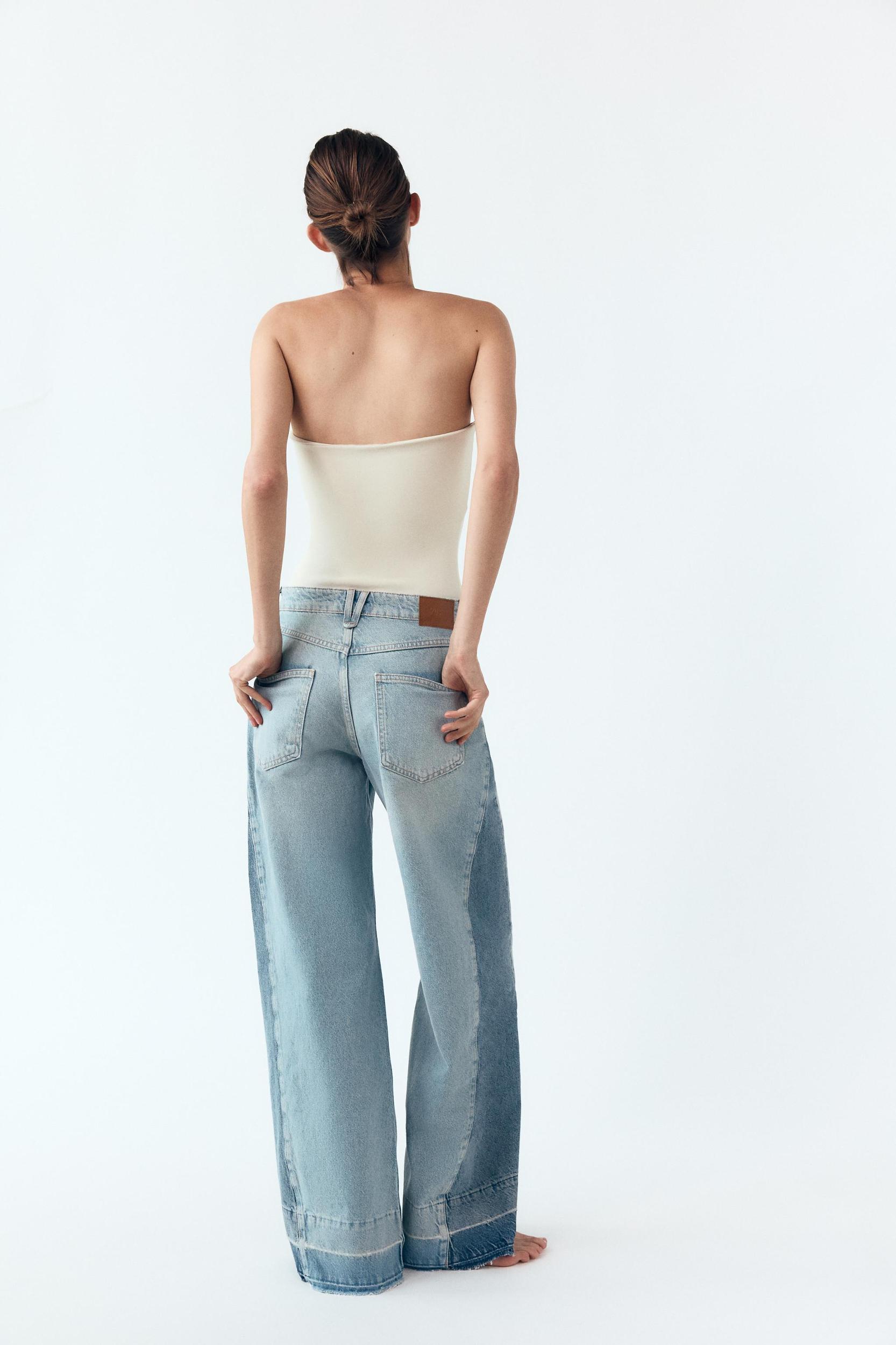 Z1975 CONTRAST MID-RISE WIDE LEG JEANS Product Image