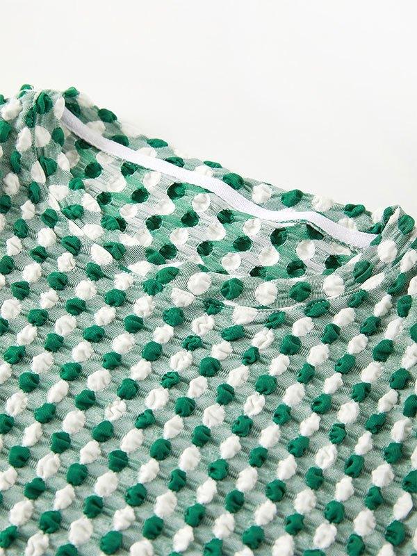 Long Sleeve Dot Jacquard Tee Product Image