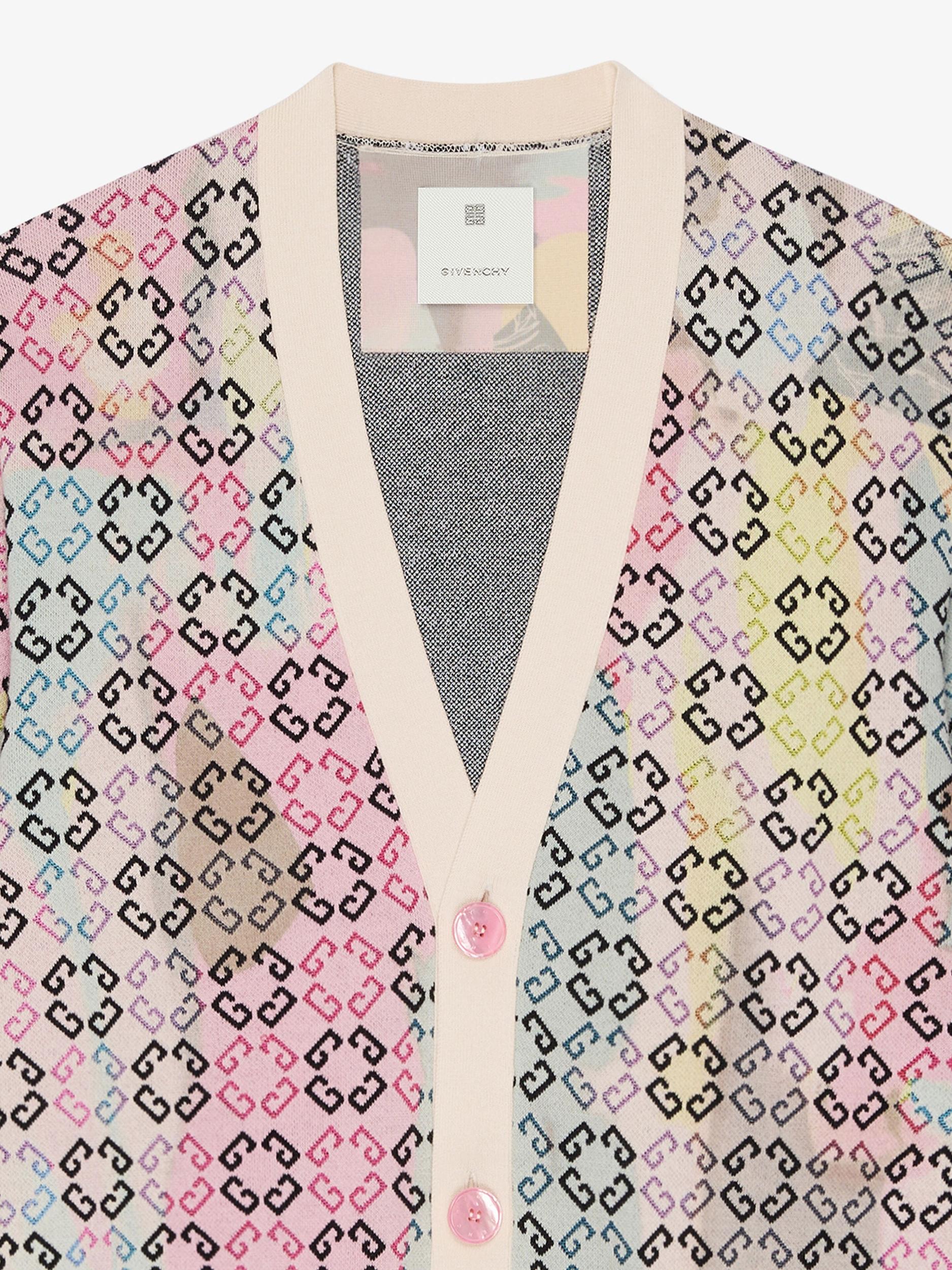 Multicolor cardigan in monogram 72 cotton Product Image