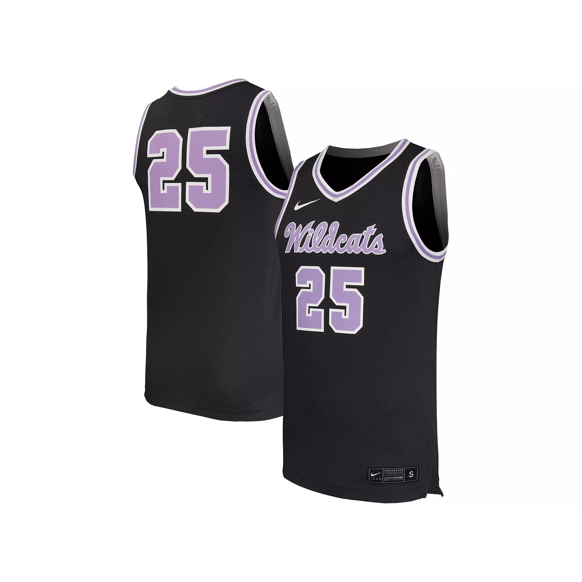 Men's Nike #25 Black Kansas State Wildcats Replica Basketball Jersey,  Product Image