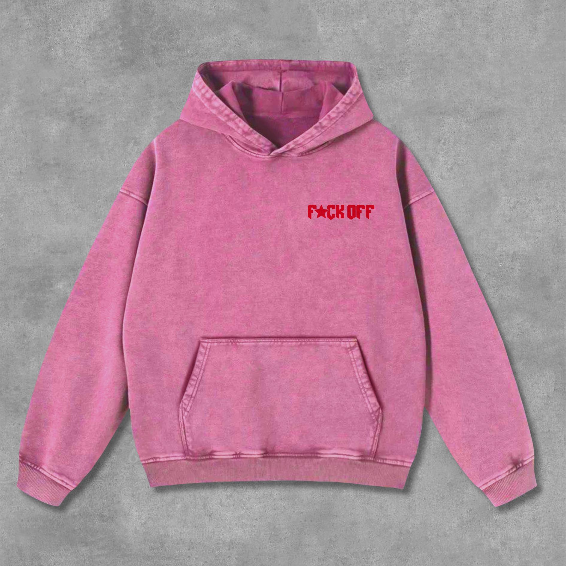 Sopula Vintage Y2k Street Graphic Washed Hoodie Product Image