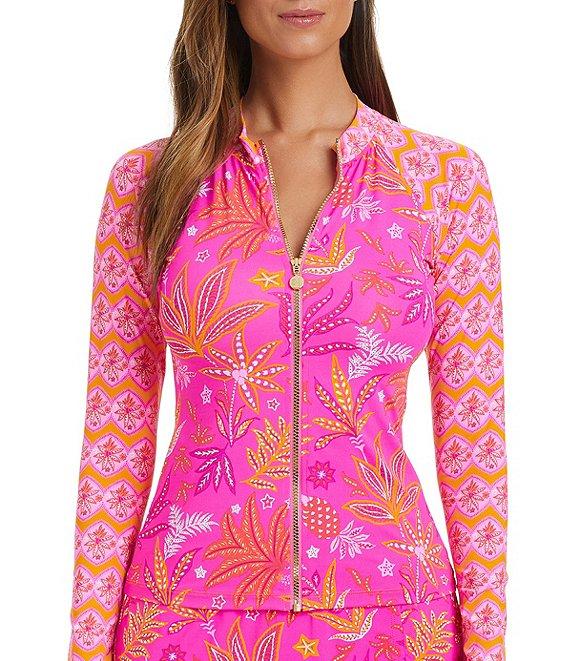 Bleu Rod Beattie Desert Bloom Floral Print High Waist Skirted Swim Bottom Product Image