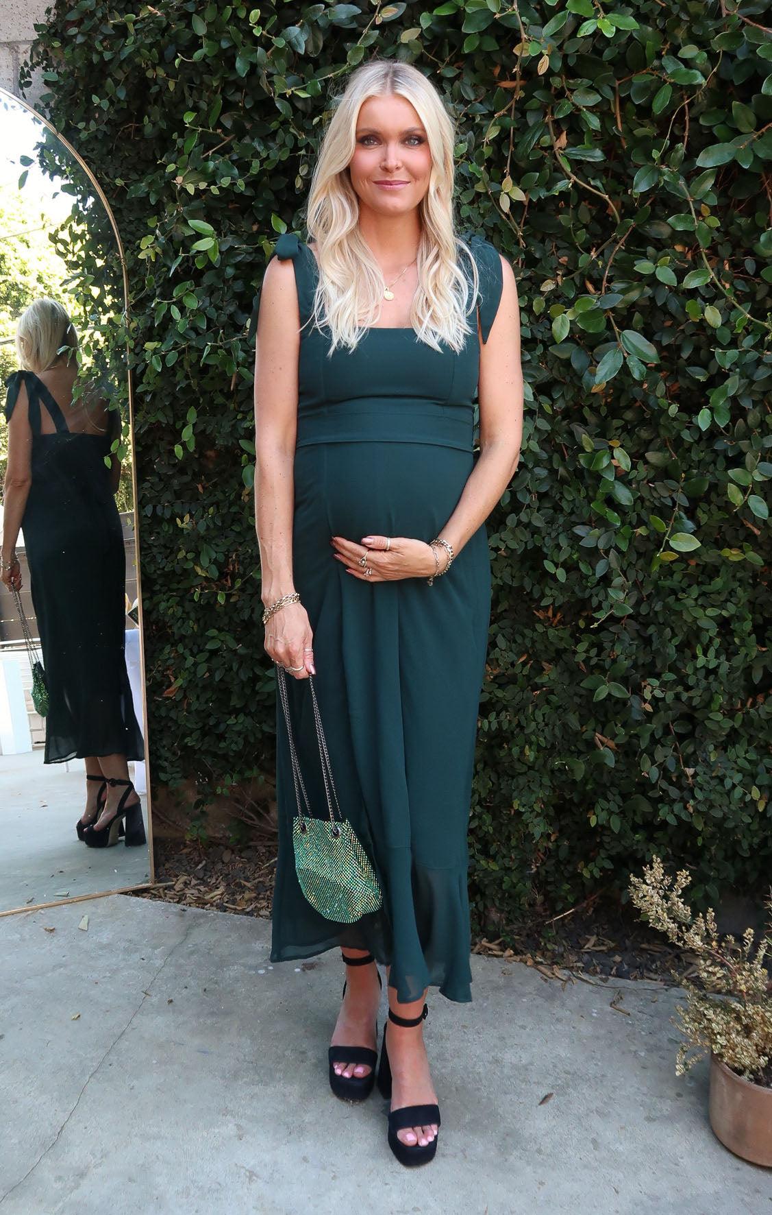 Claire Midi Dress ~ Emerald Chiffon Product Image